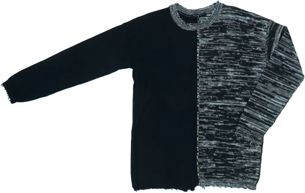 Fekete Sisley Kötött pulcsi EU 128 / UK 8 év / US 8 év/M