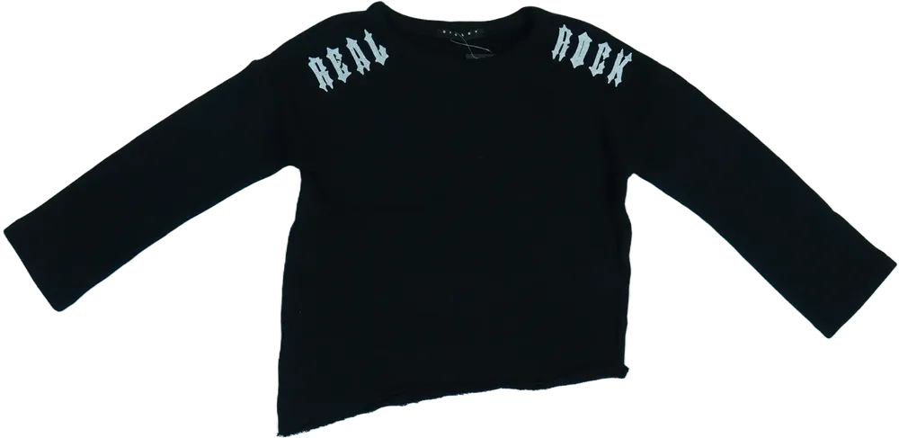 Fekete Benetton Pulóver EU 110 / UK 5 év / US 5 év/XS