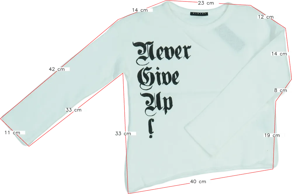 Fehér Benetton Pulóver EU 128 / UK 8 év / US 8 év/M