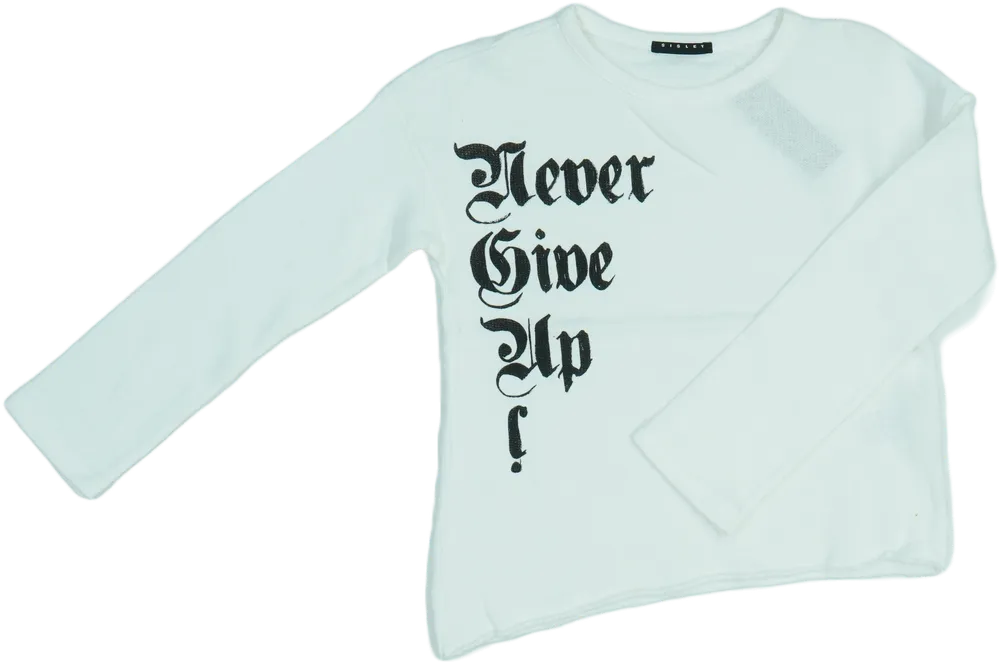 Fehér Benetton Pulóver EU 128 / UK 8 év / US 8 év/M