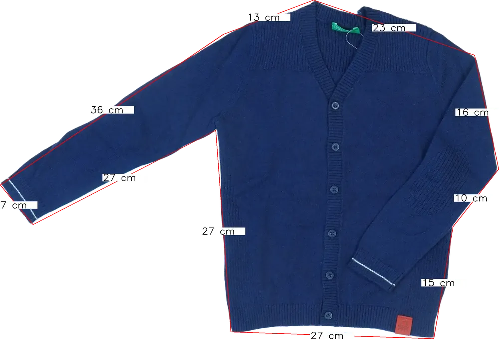 Kék Benetton Kardigán EU 104 / UK 4 év / US 4T/XS