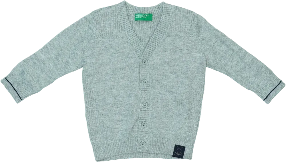 Szürke Benetton Kardigán EU 68 / UK 3-6 hónap / US 3-6 hónap