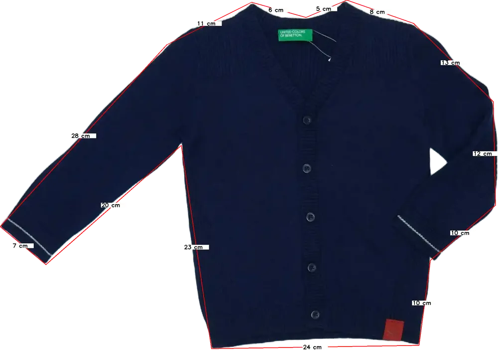 Kék Benetton Kardigán EU 86 / UK 12-18 hónap / US 18 hónap