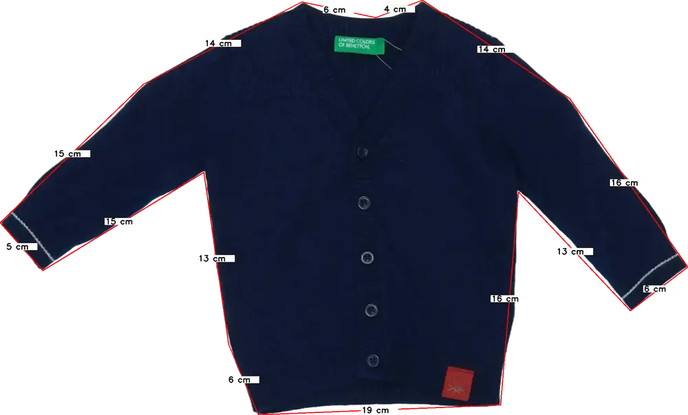 Kék Benetton Kardigán EU 68 / UK 3-6 hónap / US 3-6 hónap