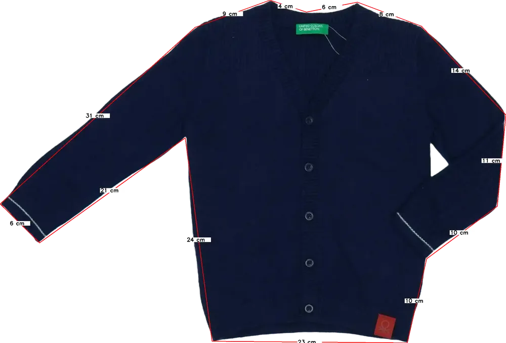 Kék Benetton Kardigán EU 86 / UK 12-18 hónap / US 18 hónap
