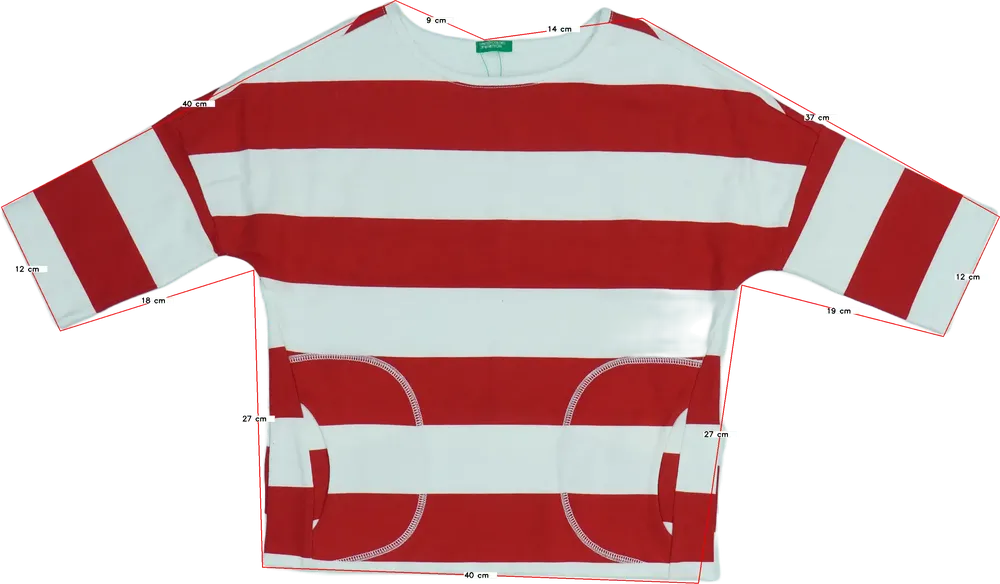 Piros Benetton Ruha EU 128 / UK 8 év / US 8 év/M