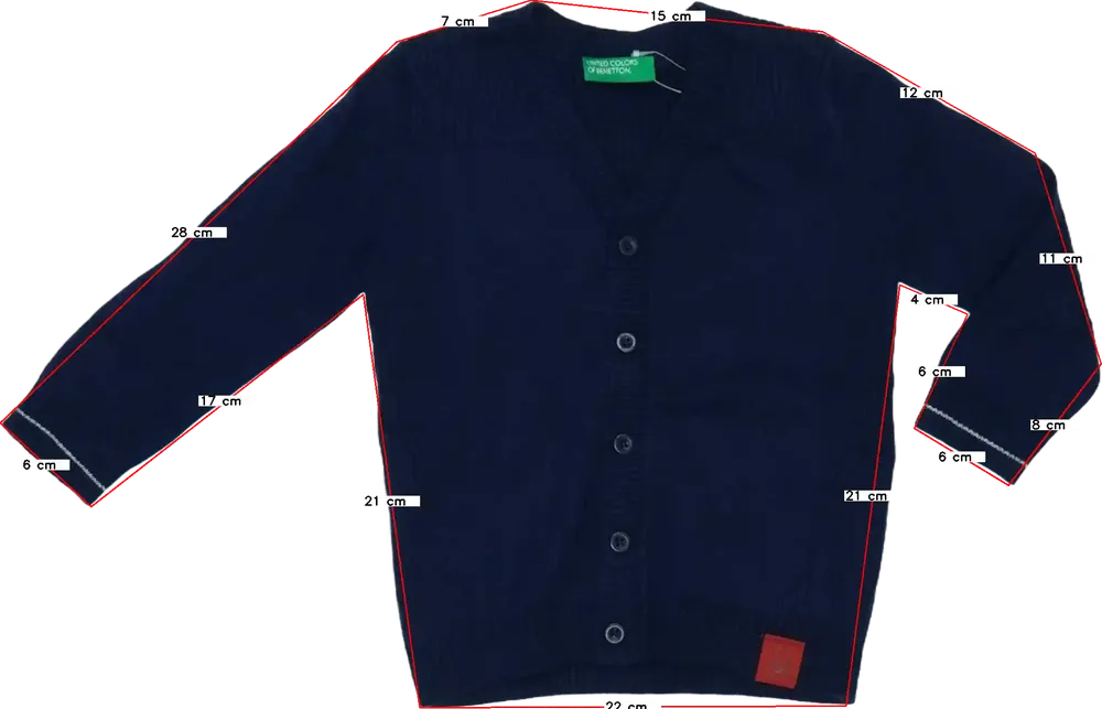 Kék Benetton Kardigán EU 80 / UK 9-12 hónap / US 12 hónap
