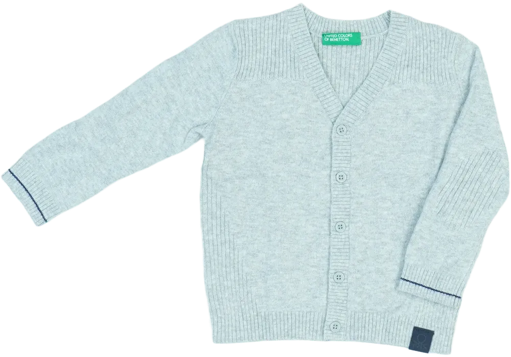 Szürke Benetton Kardigán EU 74 / UK 6-9 hónap / US 6-9 hónap
