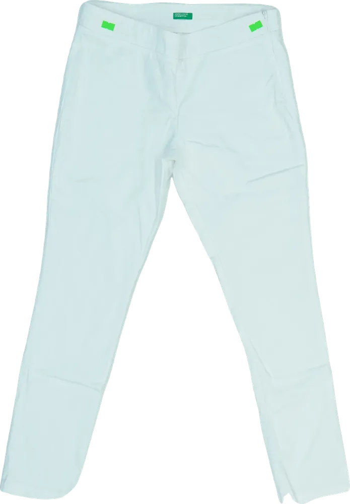 Fehér Benetton Hosszúnadrág EU 146 / UK 11 év / US 12 év/L