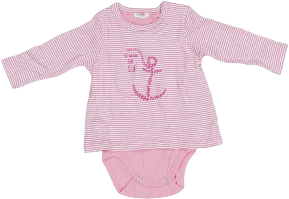 Rózsaszín Benetton Hosszú ujjú body EU 68 / UK 3-6 hónap / US 3-6 hónap