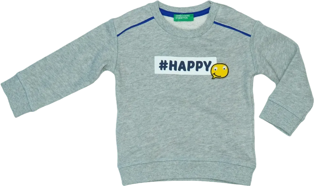 Szürke Benetton Pulóver EU 80 / UK 9-12 hónap / US 12 hónap