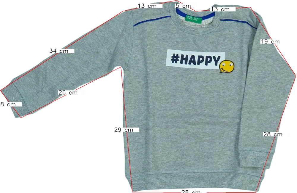 Szürke Benetton Pulóver EU 104 / UK 4 év / US 4T/XS