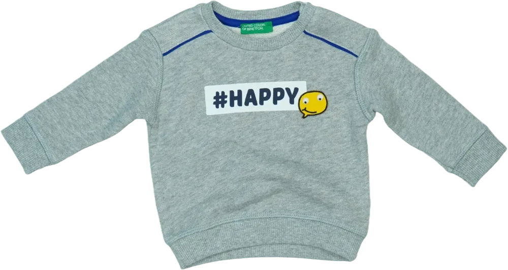 Szürke Benetton Pulóver EU 68 / UK 3-6 hónap / US 3-6 hónap