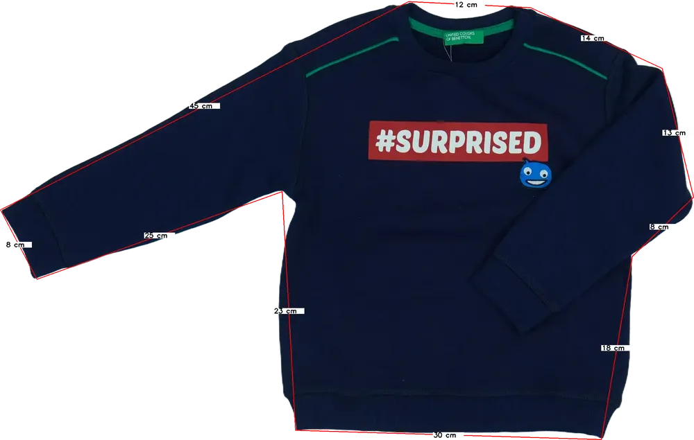 Kék Benetton Pulóver EU 104 / UK 4 év / US 4T/XS