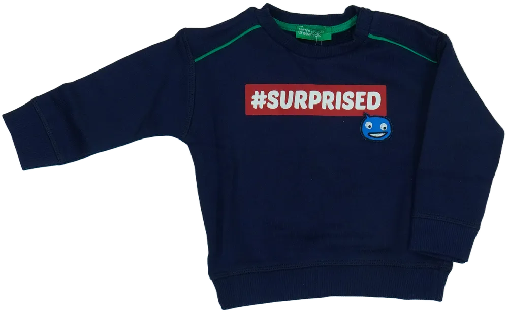 Kék Benetton Pulóver EU 80 / UK 9-12 hónap / US 12 hónap