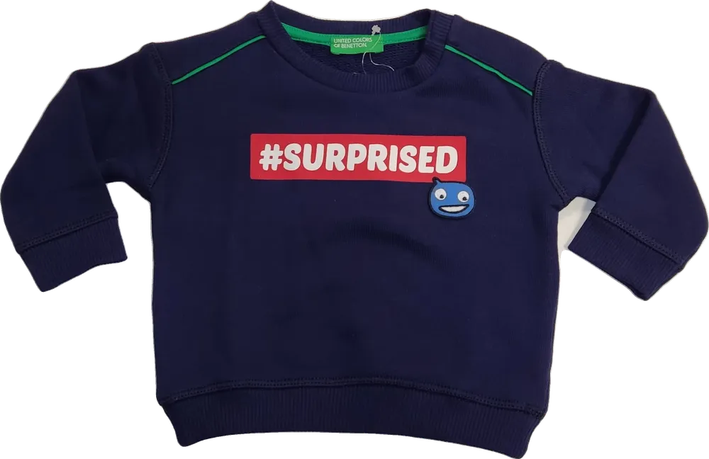 Kék Benetton Pulóver EU 68 / UK 3-6 hónap / US 3-6 hónap