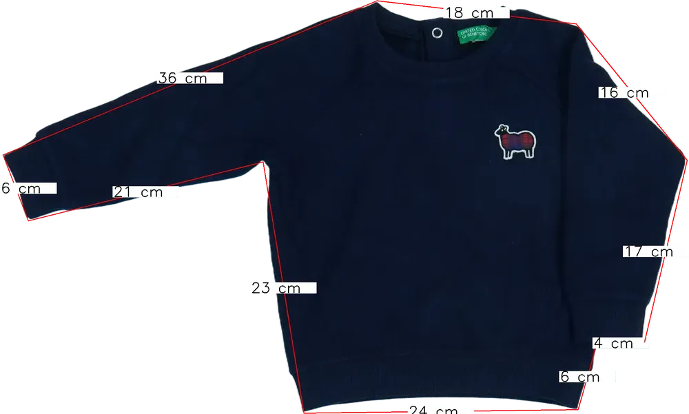 Kék Benetton Kötött pulcsi EU 86 / UK 12-18 hónap / US 18 hónap