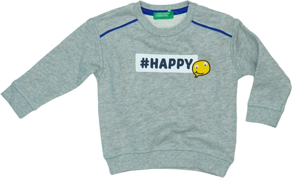 Szürke Benetton Pulóver EU 74 / UK 6-9 hónap / US 6-9 hónap