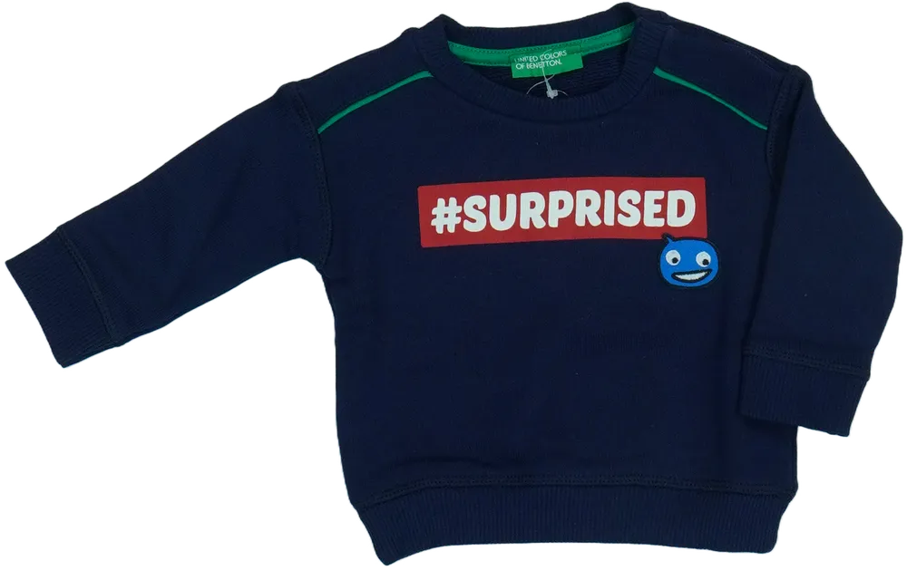 Kék Benetton Pulóver EU 68 / UK 3-6 hónap / US 3-6 hónap