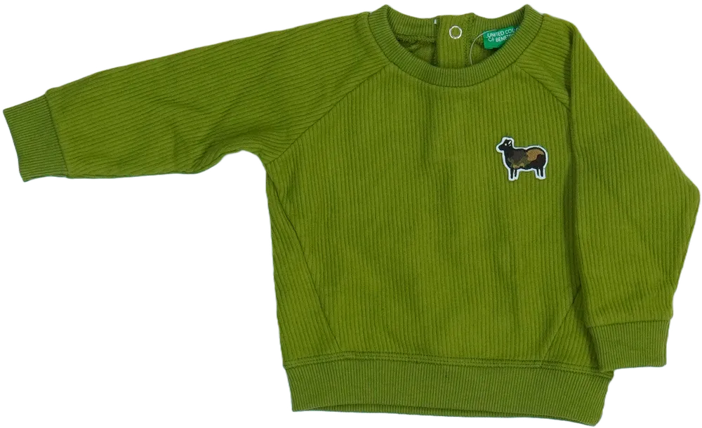 Zöld Benetton Kötött pulcsi EU 68 / UK 3-6 hónap / US 3-6 hónap