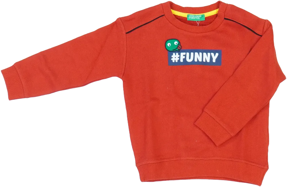 Piros Benetton Pulóver EU 92 / UK 2 év / US 2T