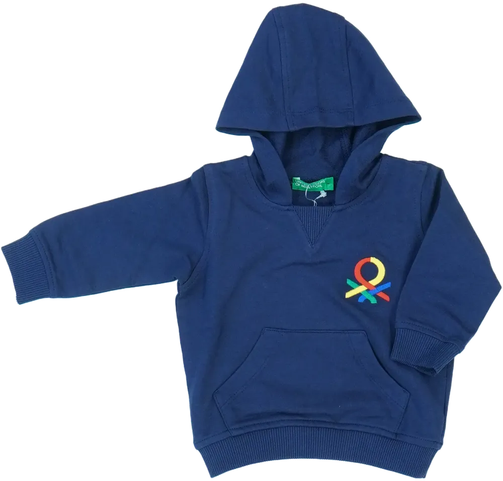 Kék Benetton Kapucnis pulóver EU 68 / UK 3-6 hónap / US 3-6 hónap