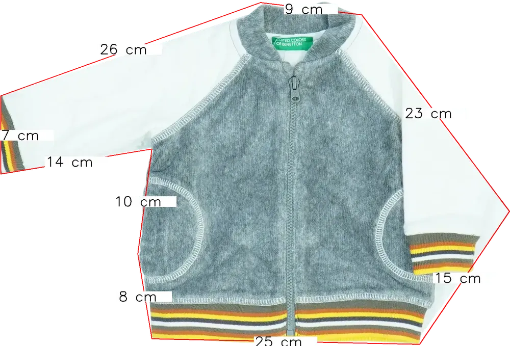 Szürke Benetton Pulóver EU 68 / UK 3-6 hónap / US 3-6 hónap