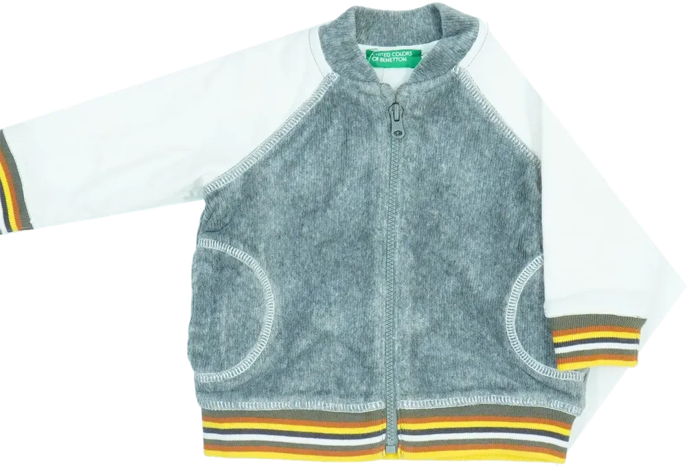 Szürke Benetton Pulóver EU 68 / UK 3-6 hónap / US 3-6 hónap