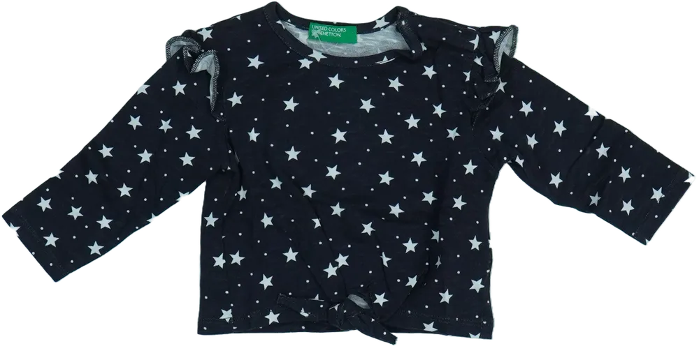 Szürke Benetton Hosszú ujjú felső EU 68 / UK 3-6 hónap / US 3-6 hónap