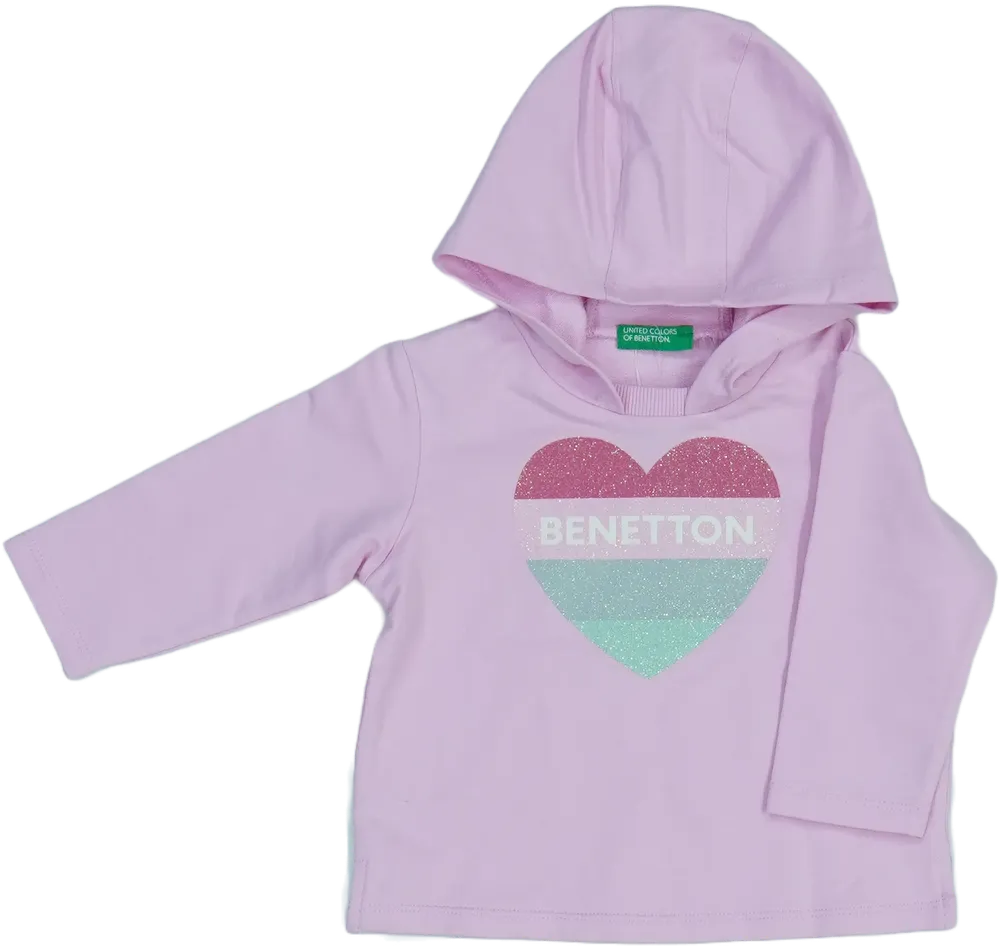Rózsaszín Benetton Kapucnis pulóver EU 80 / UK 9-12 hónap / US 12 hónap