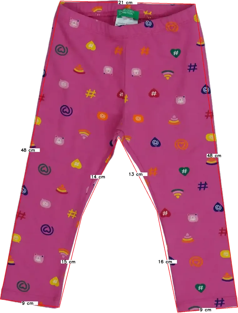 Rózsaszín Benetton Leggings EU 74 / UK 6-9 hónap / US 6-9 hónap
