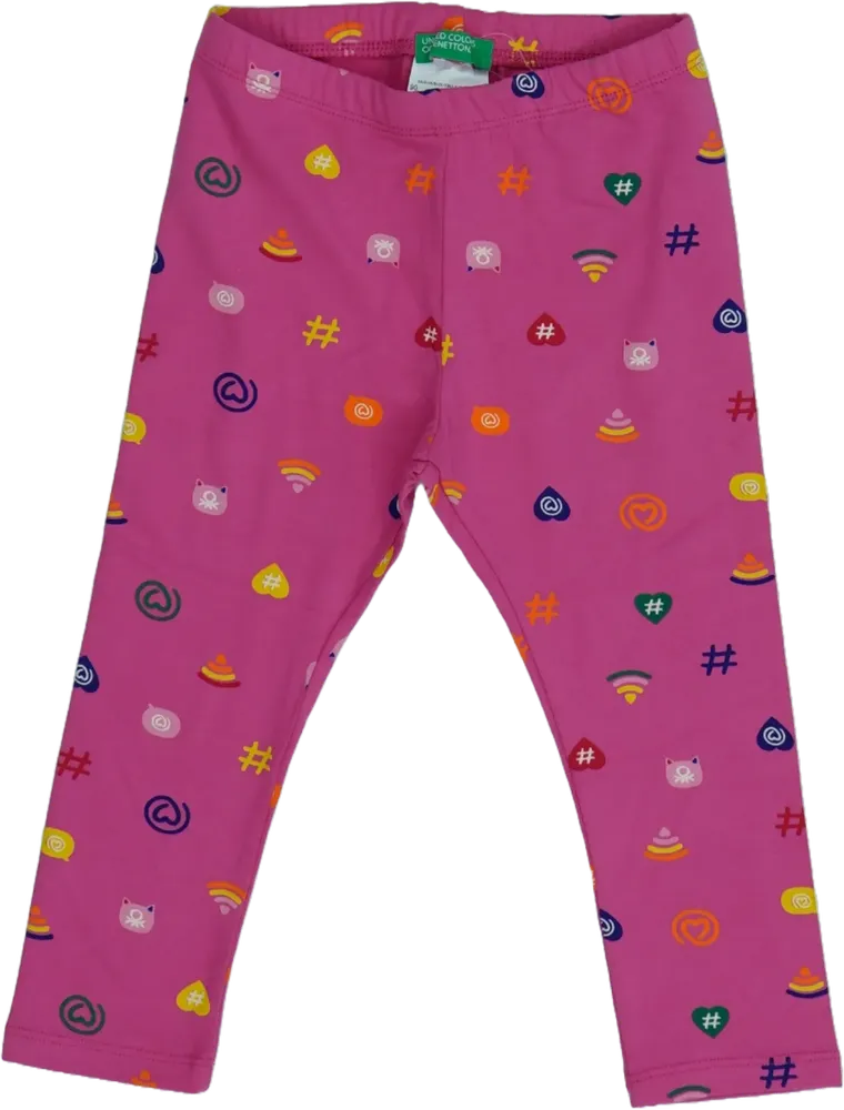 Rózsaszín Benetton Leggings EU 74 / UK 6-9 hónap / US 6-9 hónap