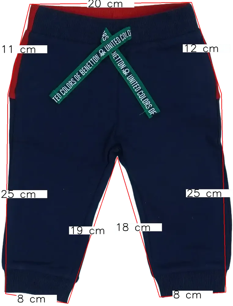 Piros Benetton Melegítőnadrág EU 74 / UK 6-9 hónap / US 6-9 hónap