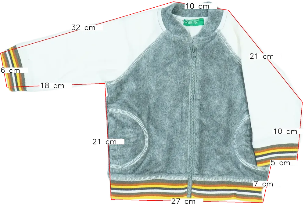 Szürke Benetton Pulóver EU 80 / UK 9-12 hónap / US 12 hónap