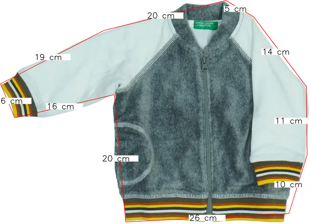 Szürke Benetton Pulóver EU 74 / UK 6-9 hónap / US 6-9 hónap