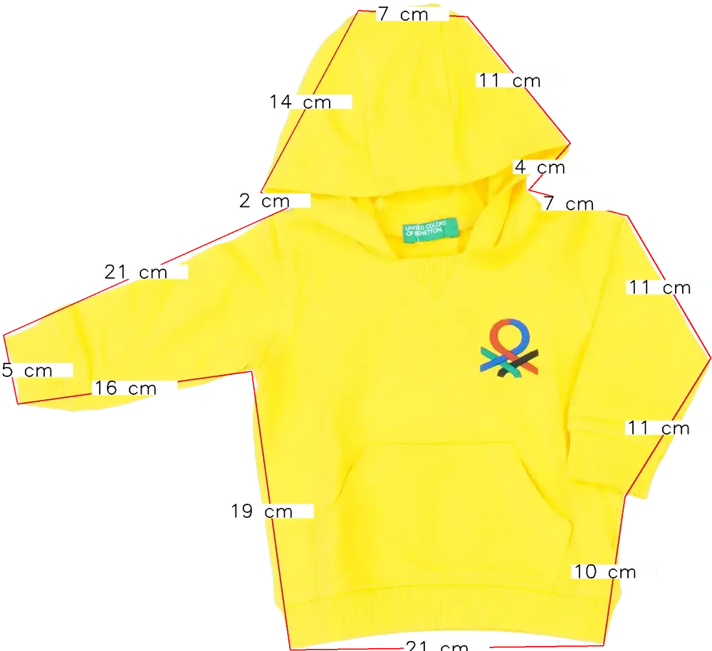 Kék Benetton Kapucnis pulóver EU 74 / UK 6-9 hónap / US 6-9 hónap