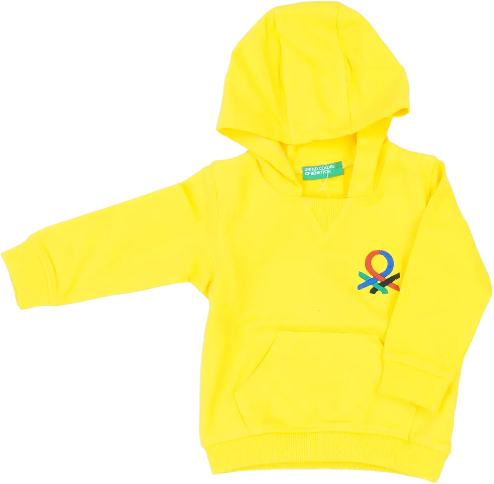 Sárga Benetton Kapucnis pulóver EU 68 / UK 3-6 hónap / US 3-6 hónap