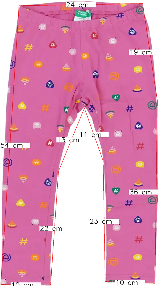 Rózsaszín Benetton Leggings EU 104 / UK 4 év / US 4T/XS