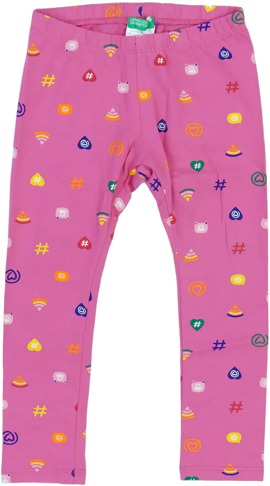 Rózsaszín Benetton Leggings EU 104 / UK 4 év / US 4T/XS