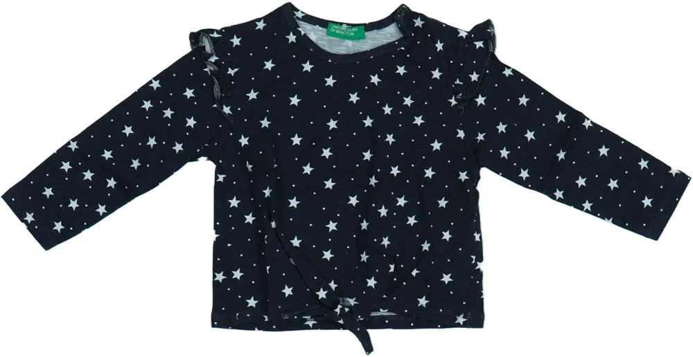 Szürke Benetton Hosszú ujjú felső EU 86 / UK 12-18 hónap / US 18 hónap