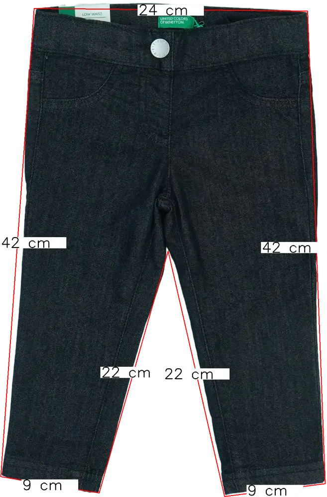 Fekete Benetton Farmernadrág EU 80 / UK 9-12 hónap / US 12 hónap