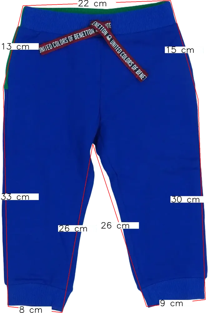 Zöld Benetton Melegítőnadrág EU 86 / UK 12-18 hónap / US 18 hónap