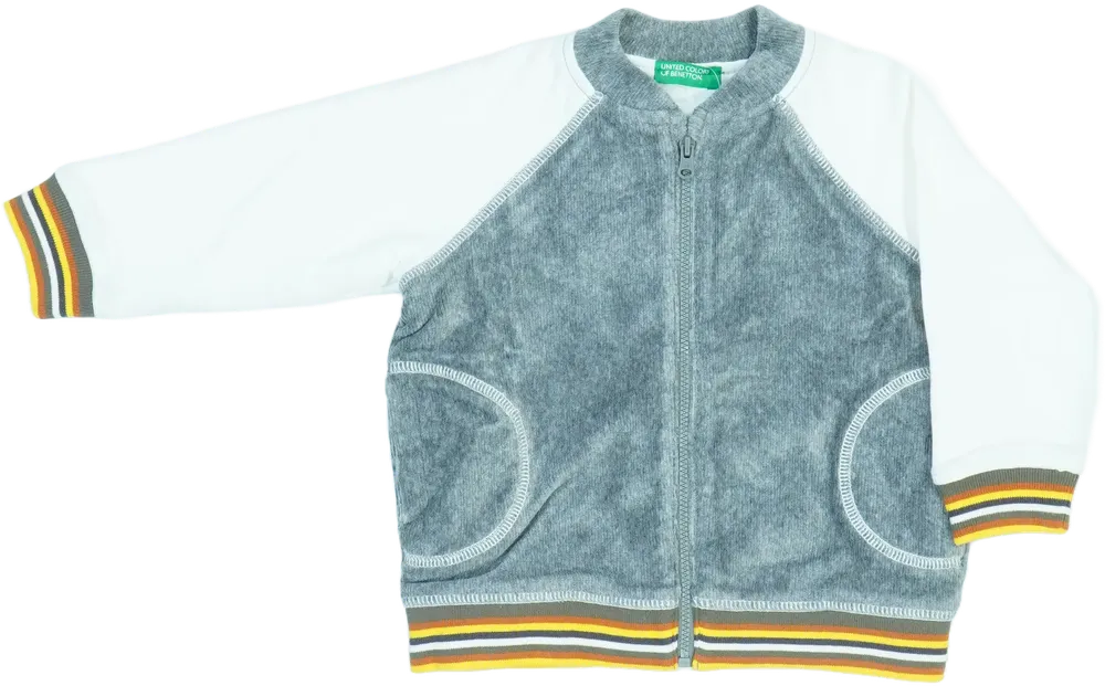 Szürke Benetton Pulóver EU 86 / UK 12-18 hónap / US 18 hónap