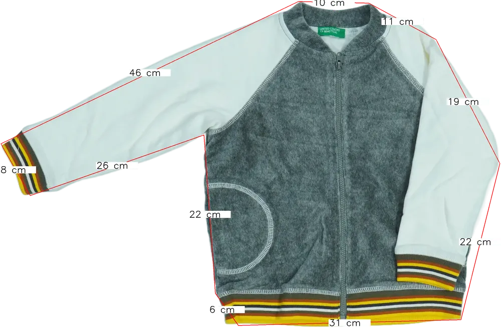 Szürke Benetton Pulóver EU 104 / UK 4 év / US 4T/XS