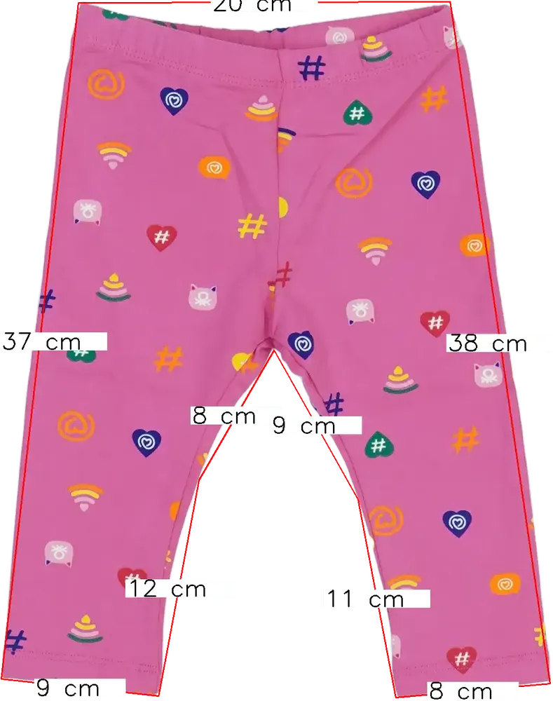 Rózsaszín Benetton Leggings EU 80 / UK 9-12 hónap / US 12 hónap