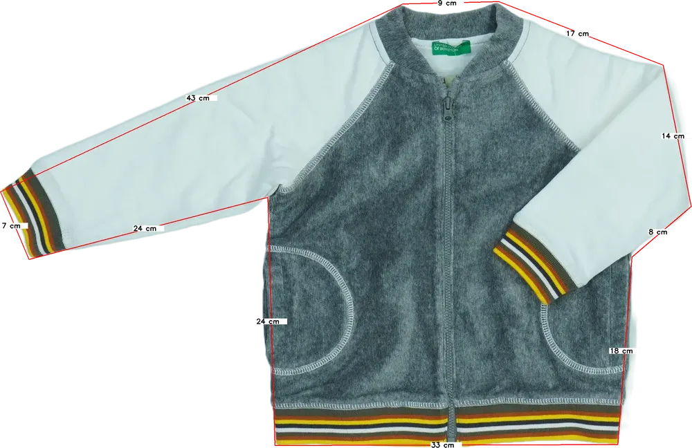 Szürke Benetton Pulóver EU 98 / UK 3 év / US 3T