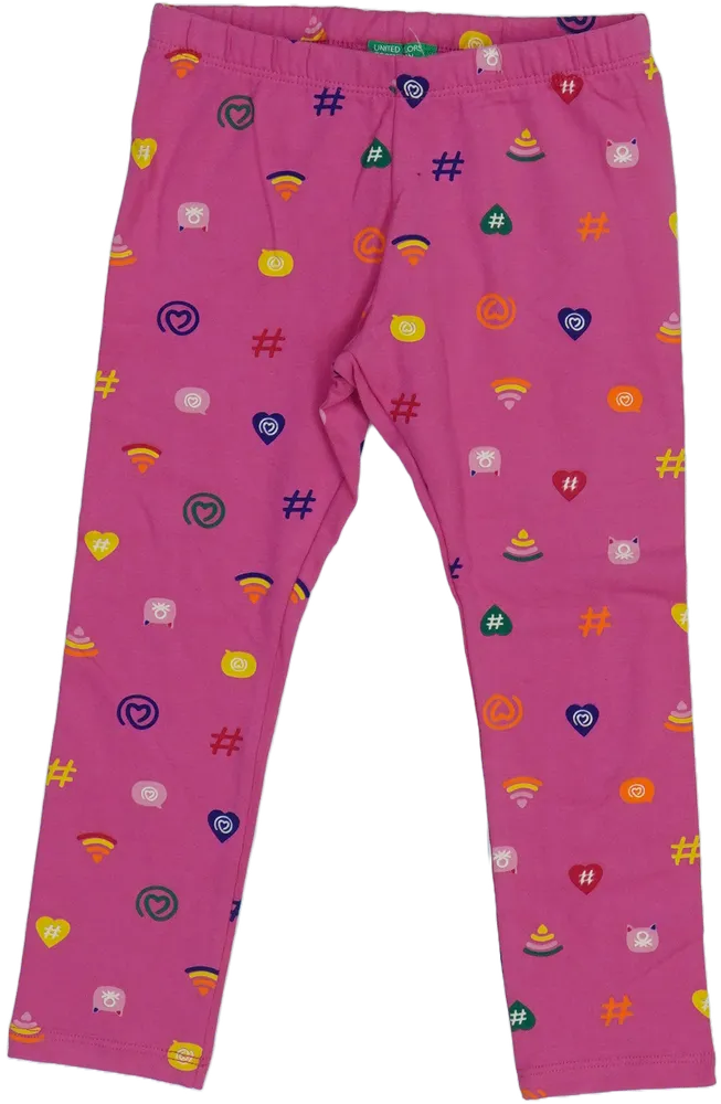 Rózsaszín Benetton Leggings EU 98 / UK 3 év / US 3T