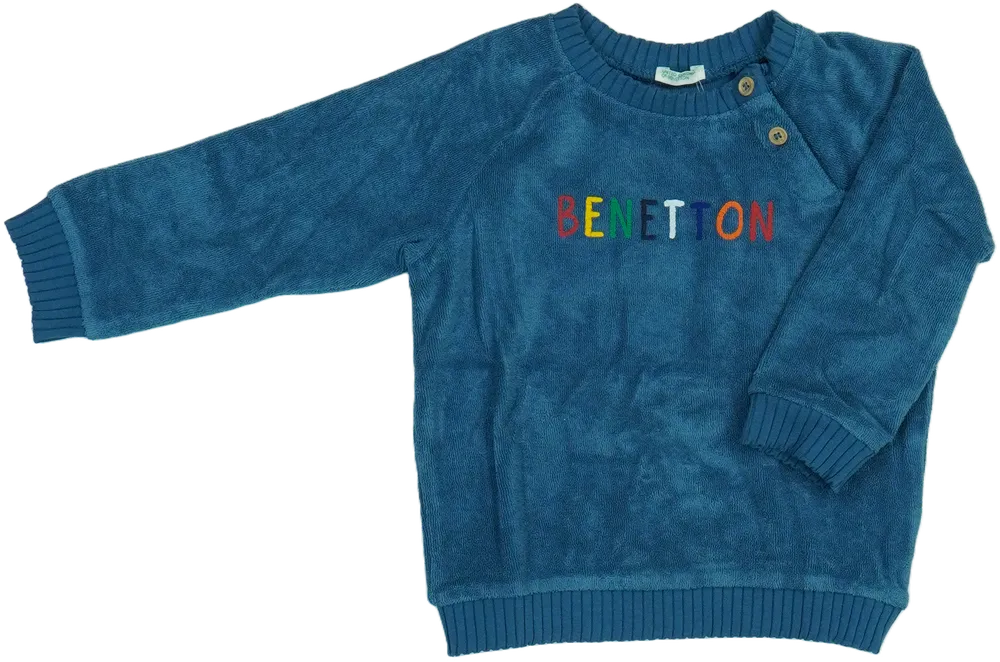 Kék Benetton Pulóver EU 80 / UK 9-12 hónap / US 12 hónap