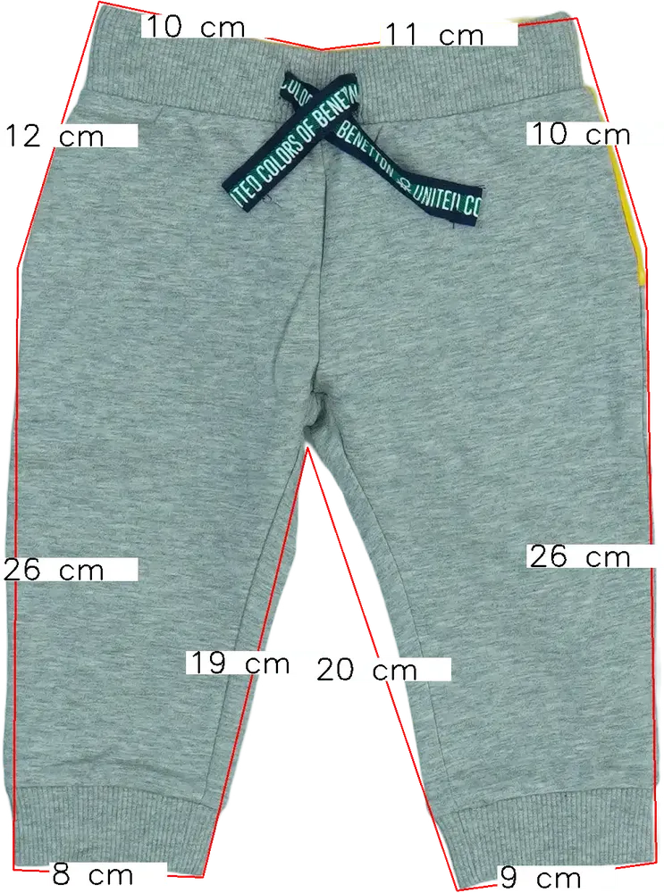 Sárga Benetton Melegítőnadrág EU 74 / UK 6-9 hónap / US 6-9 hónap