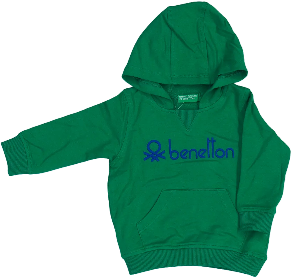 Zöld Benetton Kapucnis pulóver EU 74 / UK 6-9 hónap / US 6-9 hónap